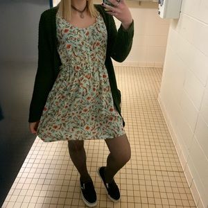 💕Floral button-down dress